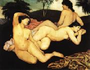 Emile Bernard After the Bath oil painting